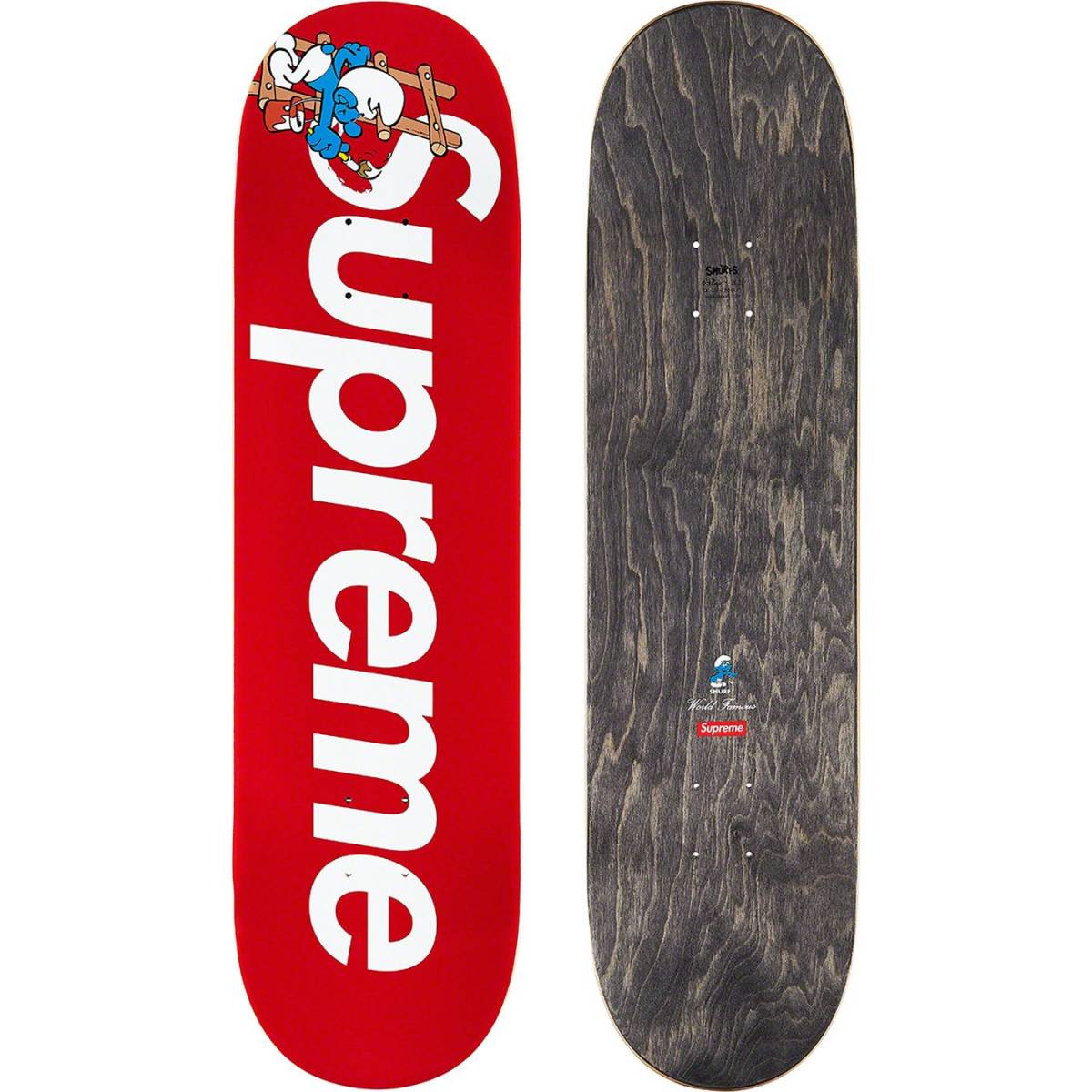 格安，本物保証 Supreme/Smurfs Skateboard Red 8.375&Prime; x 32.125&Prime;(デッキ)｜売買されたオークション情報、yahooの商品情報をアーカイブ公開 - オークファン デッキ