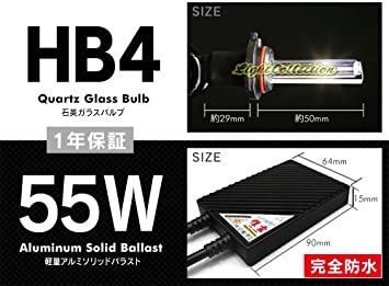 6000K HB4 信玄 プロ推奨!絶品プレミアムHIDキット HB4 55W 6000K 1年保証