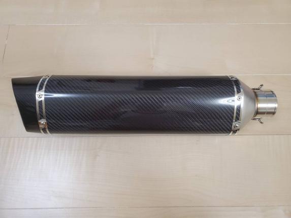 高品質，限定SALE ラスト ＳＣヘキサタイプ ドライカーボンロングサイレンサー 60.5/50 艶ありカーボン仕上げ バッフル脱着可能 バンドつき(マフラー本体（社外）)｜売買されたオークション情報、yahooの商品 カワサキ用