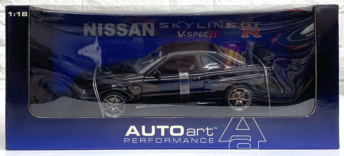 新作入荷，送料無料 GT-R R34祭り23 AUTOart オートアート 1/18 日産 スカイライン GT-R 1999 R34 V-SPECⅡ ブラック(乗用車)｜売買されたオークション情報、yahooの商品情報をアーカイブ公開 - オークファン 乗用車