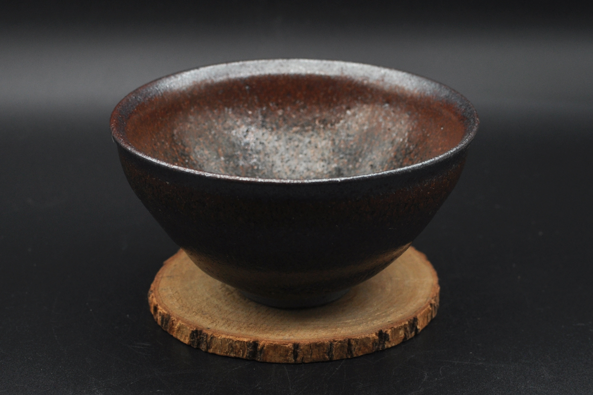 中国古美術・宋建窯風・花模様窯変天目茶碗・抹茶碗・茶道具・茶器
