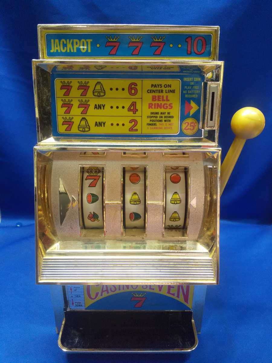 ビンテージ WACO製　日本製 スロットマシン　ブリキ　CASINO SEVEN 