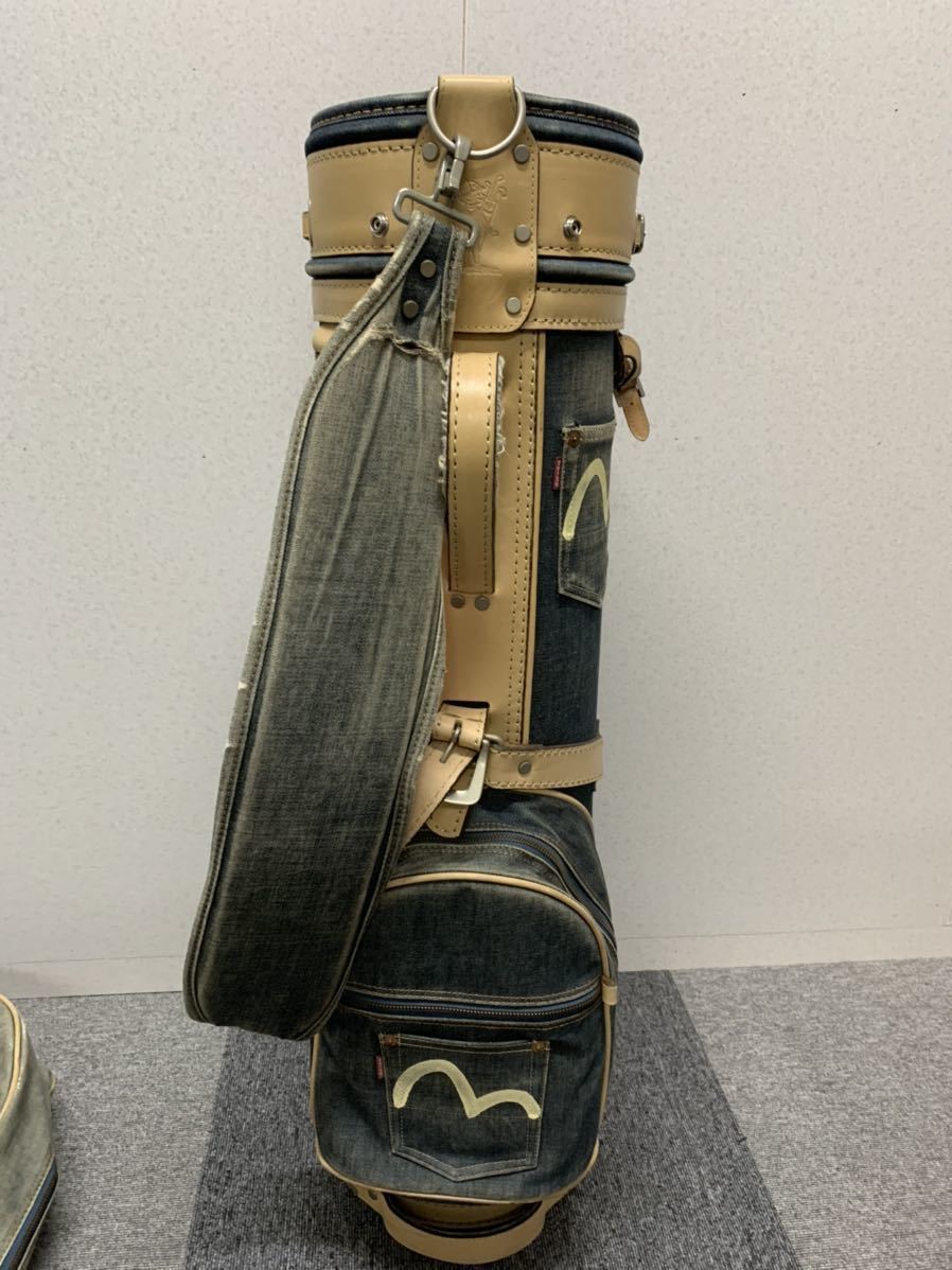 送料無料　超希少　カッコいい　EVISU GOLF　エヴィスゴルフ　デニム　キャディバッグ