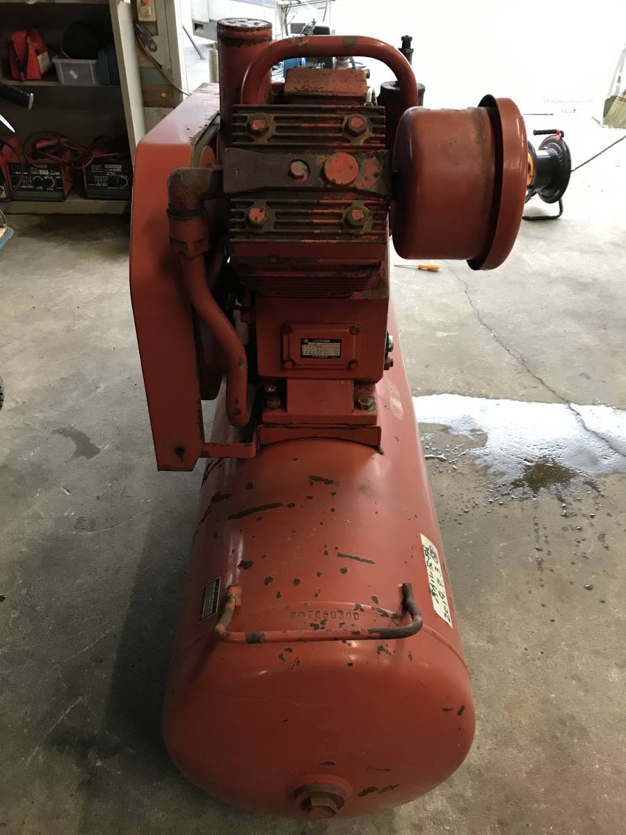 7.5kw 280L 200v コンプレッサー 日立 10馬力 大型 新潟 動作良 TBP