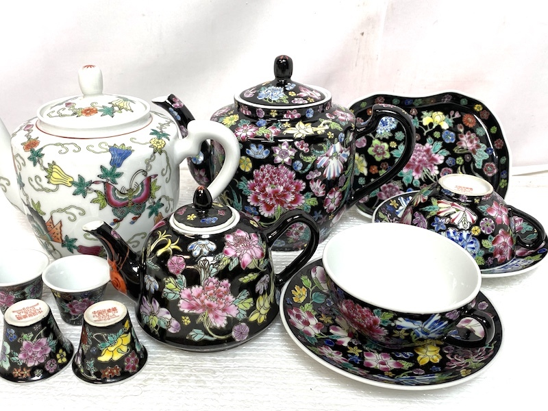 100%新品，品質保証 1円 中国 景徳鎮 茶器セット 11点 ミニ茶碗 コーヒーカップ＆ソーサー ティーポット 等(茶器セット)｜売買されたオークション情報、yahooの商品情報をアーカイブ公開 - オークファン 茶器
