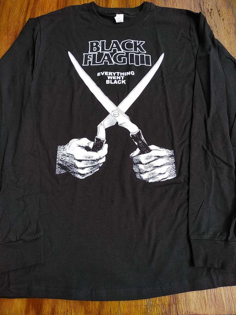  BLACK FLAG 長袖 Ｔシャツ everything went black 黒M ロンT/ circle jerks blast minor threat fugazi bad brains poison idea d.r.i.(Tシャツ)｜売買されたオークション情報、yahooの商品情報をアーカイブ公開 - オークファ Tシャツ