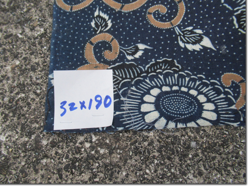 728 古布 藍染 木綿 型染 ふとん皮 Cotton natural Indigo dye 着物