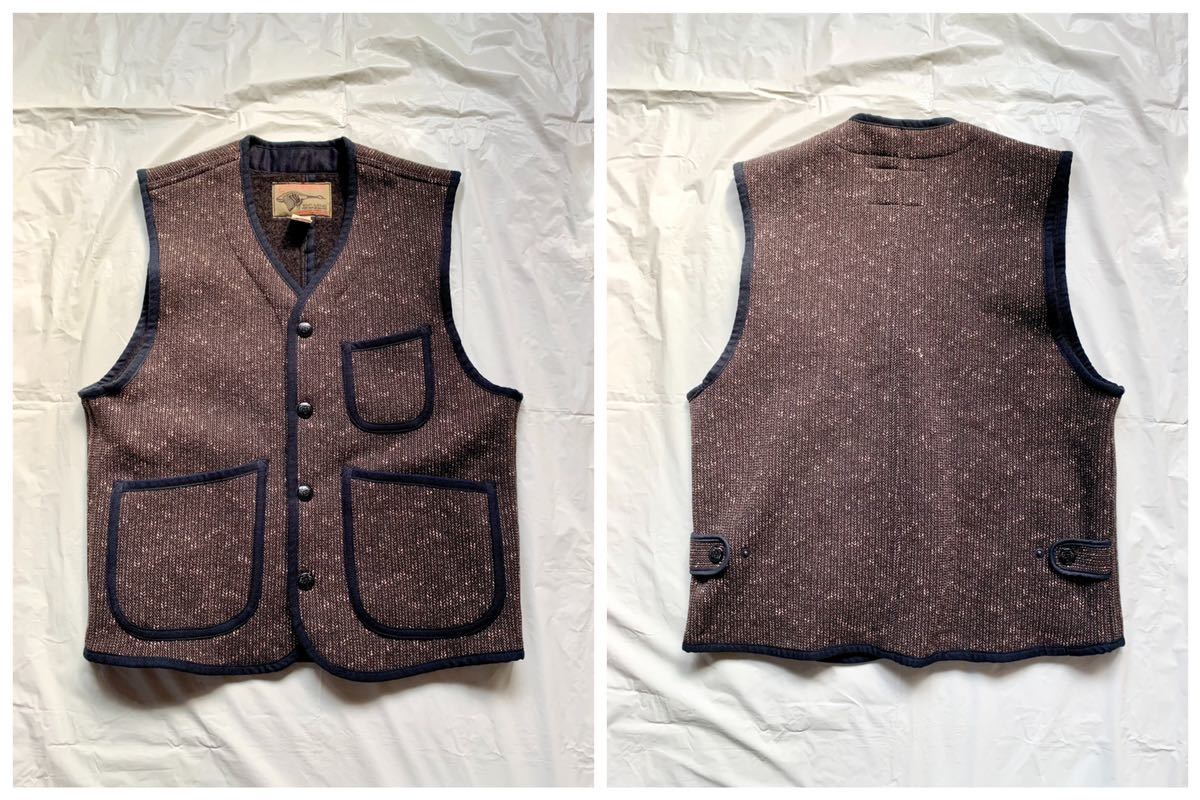 CUSHMAN◇ビーチクロスベスト/S/ウール/GRY/21145 - cushman 21152 