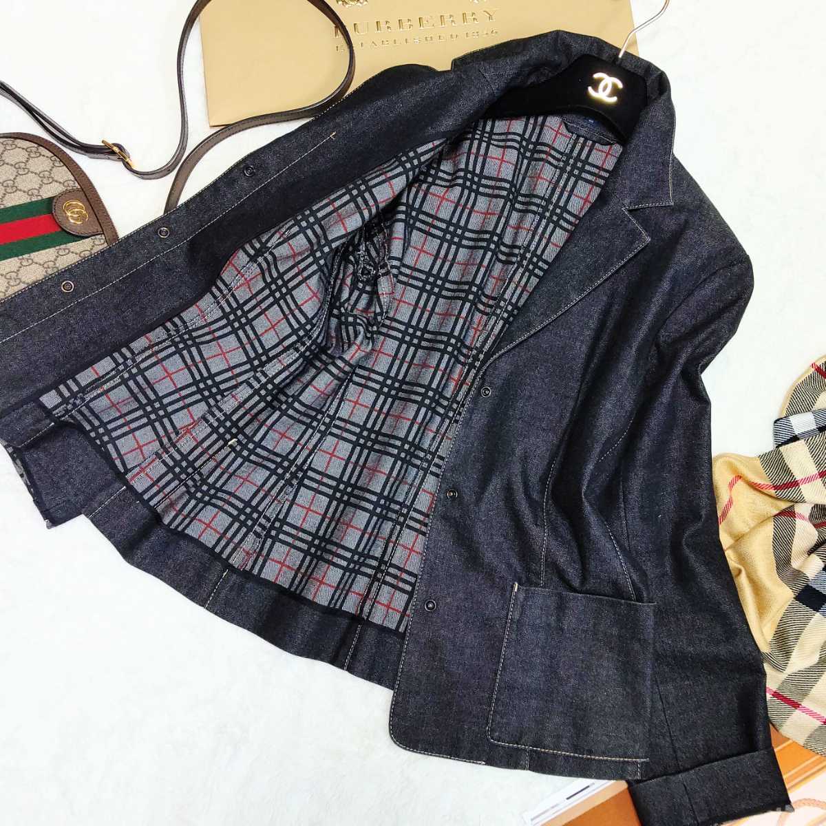 大きいサイズ 超美品 バーバリー ロンドン BURBERRY デニムジャケット