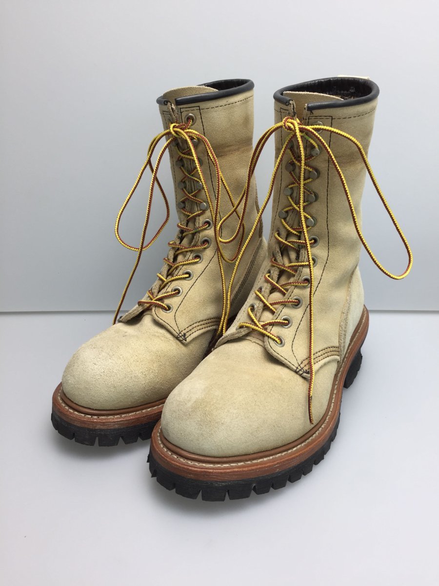 【新作登場】 RED WING ロガーブーツ/8211/US7/ベージュ/レザー/錆付/変色有(25.5cm)｜売買されたオークション情報、yahooの商品情報をアーカイブ公開 - オークファン 25.5cm