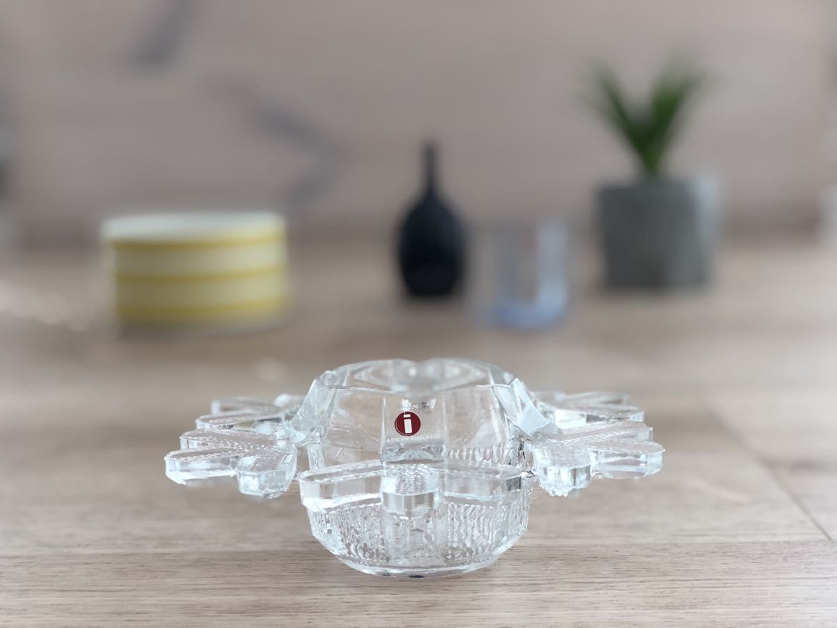 イッタラ iittala SNOW CRYSTAL キャンドルホルダー ガラス