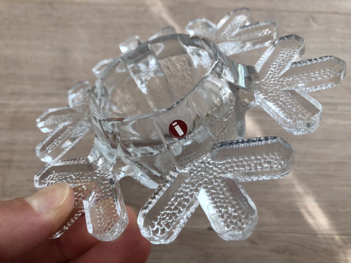 イッタラ iittala SNOW CRYSTAL キャンドルホルダー ガラス