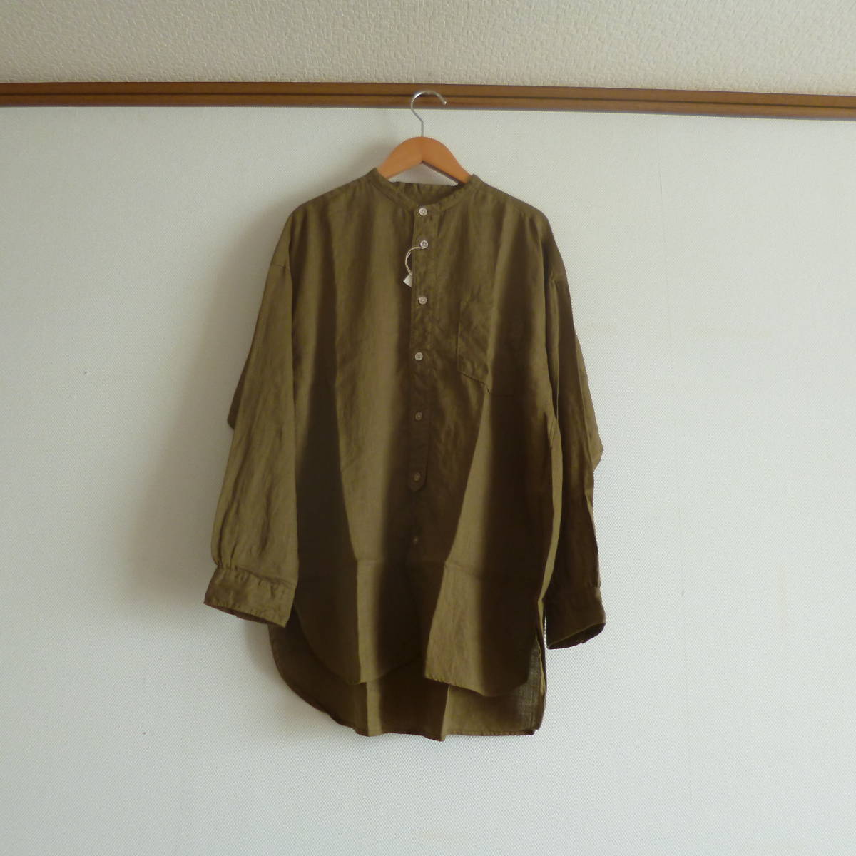 prit☆プリット カーキー 麻 クルーネックロングシャツ 2019年