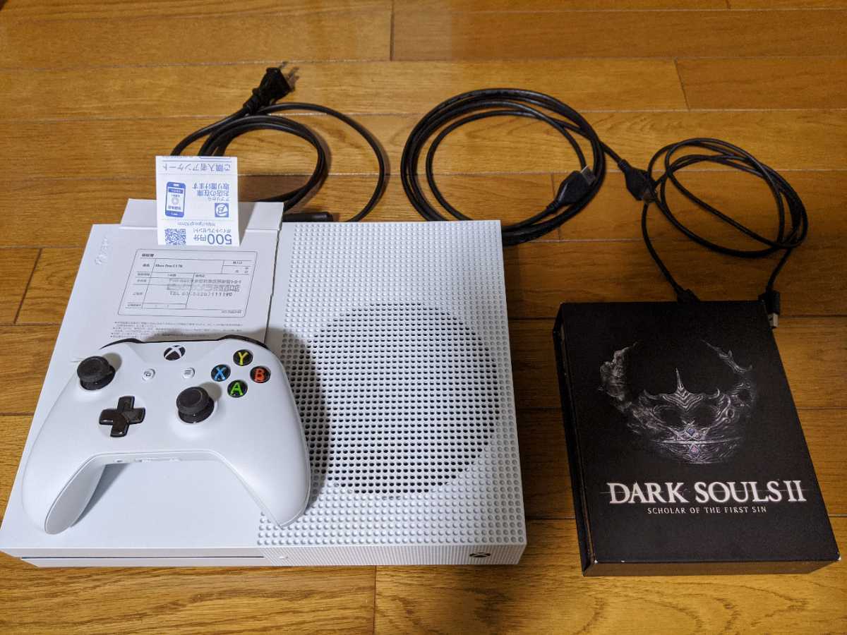 XBOX ONE S 1TB 中古 保証あり11/28まで + おまけ DarkSouls2 Scholar