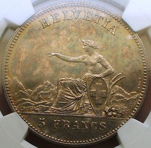 スイス 射撃祭 銀貨のYahoo!オークション(旧ヤフオク!)の相場・価格を