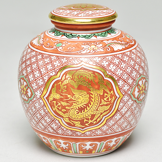 煎茶道具　青磁　龍唐草紋　硯屏　松本石亭　共箱　京焼　文房具　書　陶芸　中国美術 五世 三浦 竹泉 造 赤絵 金襴手 龍文 茶心壷 共箱 】 京焼 煎茶道具