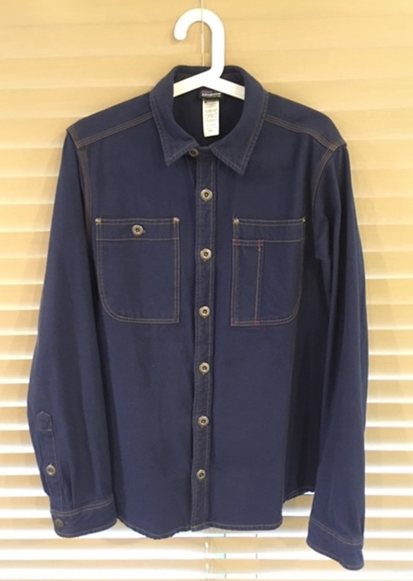 パタゴニア Patagonia 長袖 デニムシャツ 古着 長袖シャツ メンズM patagonia 90s P-6 L&frasl;S 90年代 メンズS 80~90年代 コットン 長袖T