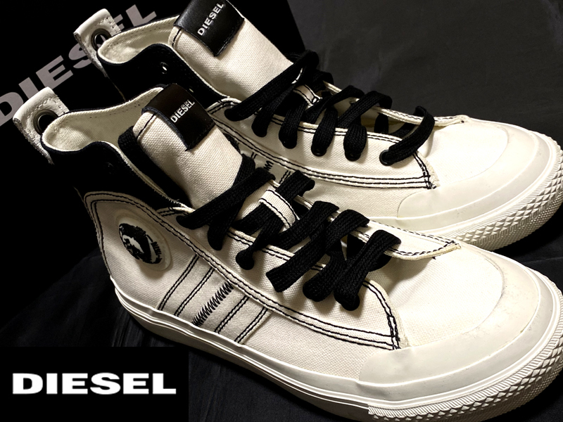 1 5万 箱付き Diesel ディーゼル ハイカット キャンバススニーカー シューズ メンズ 25 5 Us7 5 Eu40 男性用 売買されたオークション情報 Yahooの商品情報をアーカイブ公開 オークファン Aucfan Com