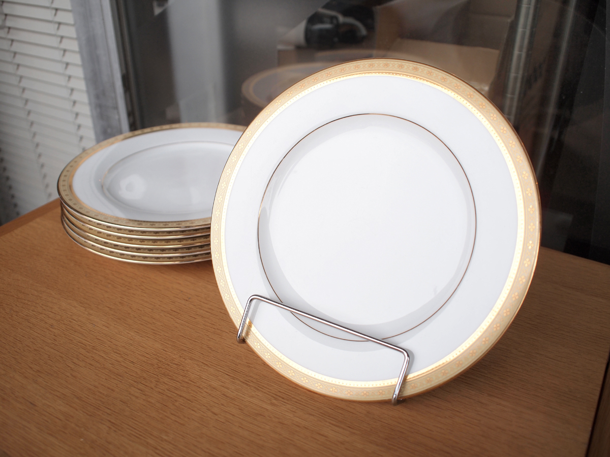 ◇noritake ノリタケ ディナープレート Aセット 6皿 セット 金彩 約25cm◇