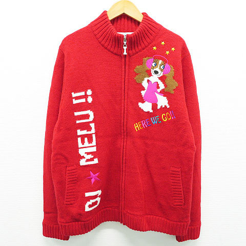 【定番人気，新作】 M.U.SPORTS エムユースポーツ 蓄熱ニットジャケット 刺繍 レッド系 42 240001388940 ゴルフウェア レディース(ジャンパー、ジャケット)｜売買されたオークション情報、yahooの商品情報をアーカイブ ジャンパー、ジャケット