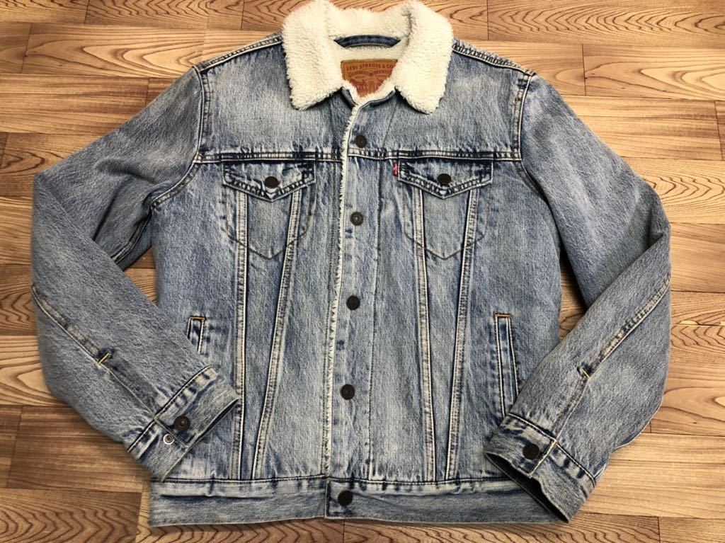 格安，低価 衝撃の最安値 Levi's/リーバイス メンズアウター/内ボアデニムジャケット Sサイズ表記 インディゴブルー アメカジ 状態良好(ジージャン)｜売買されたオークション情報、yahooの商品情報を 男性用
