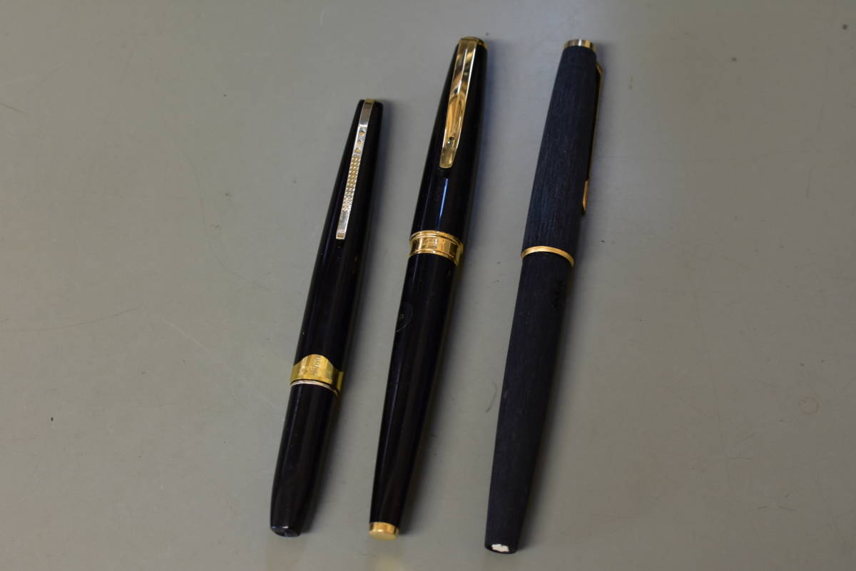 ドール 万年筆3本まとめて MONTBLANC モンブラン 220、Sailor