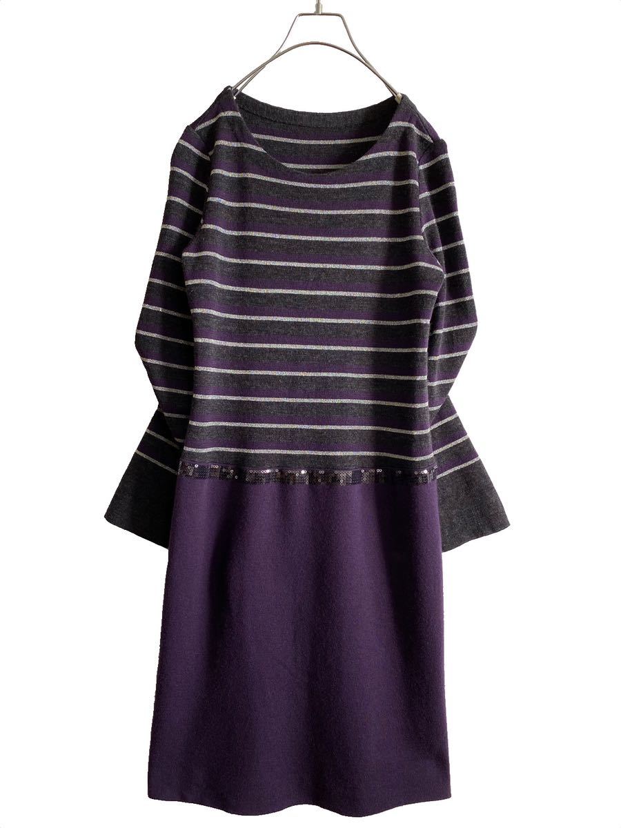 Leilian レリアン プラチナタグ ニット 切り替え ワンピース 11 ワンピース 売買されたオークション情報 Yahooの商品情報をアーカイブ公開 オークファン Aucfan Com