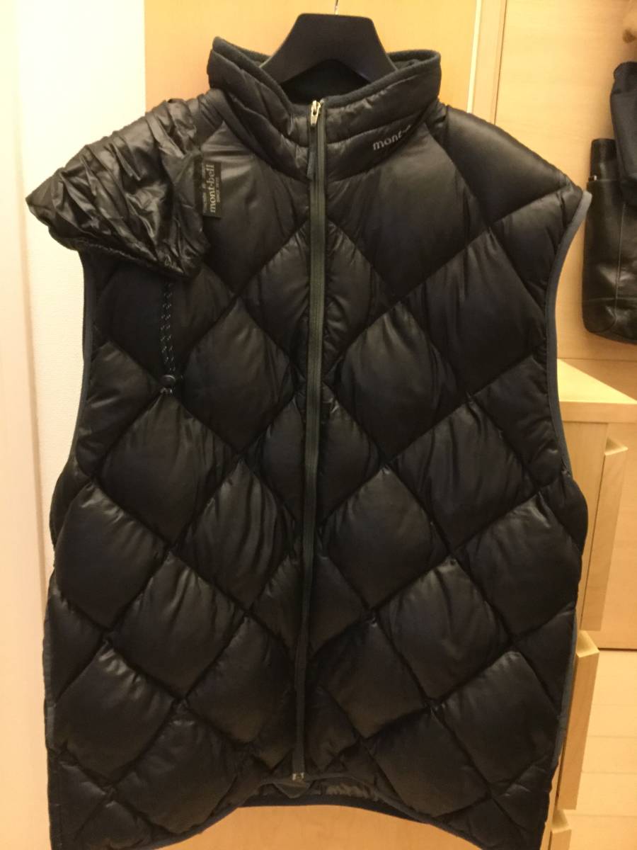 低価，新作登場 mont-bell ダウンベスト XL ブラック 収納袋付き(男性用)｜売買されたオークション情報、yahooの商品情報をアーカイブ公開 - オークファン 男性用