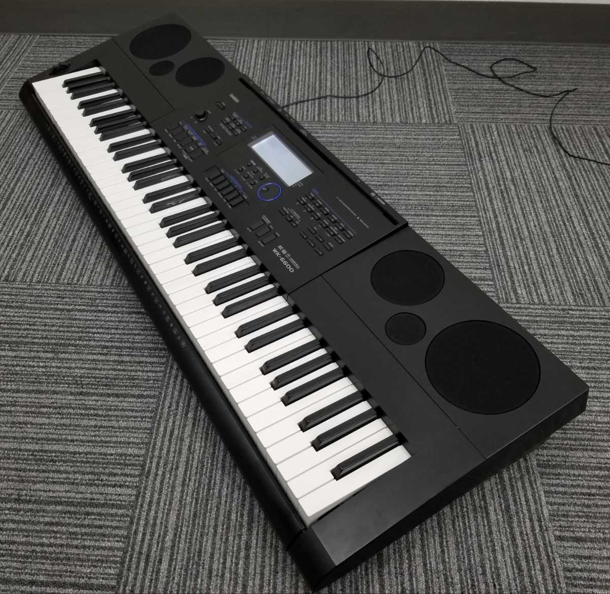 ☆76鍵盤☆CASIO カシオ 電子キーボード WK-6600 + ACアダプター 通電 