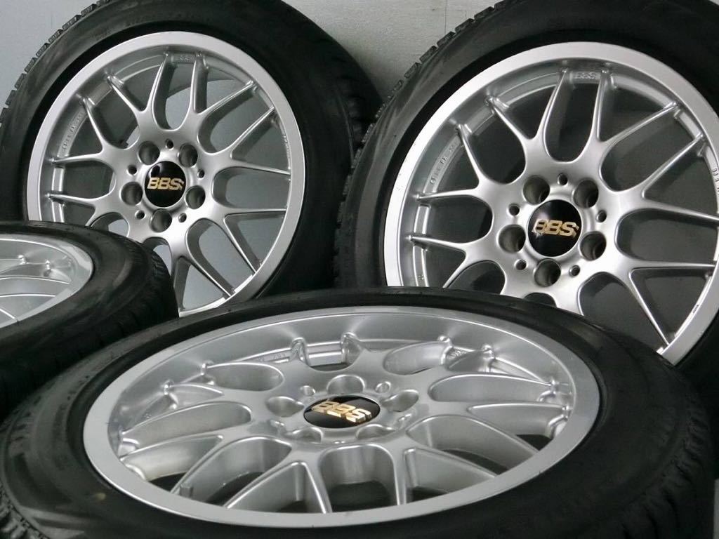 215/55R17 BS REVO GZ+BBSアルミ 4本 №201016-2 8J +35