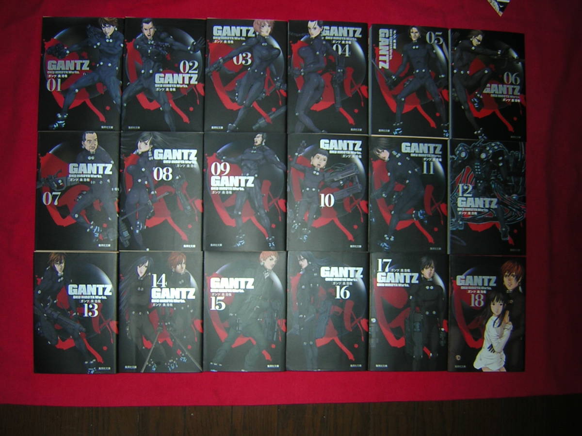 GANTZ 文庫版 全巻セット 1〜18巻 全巻初版 全巻帯付 全巻しおり