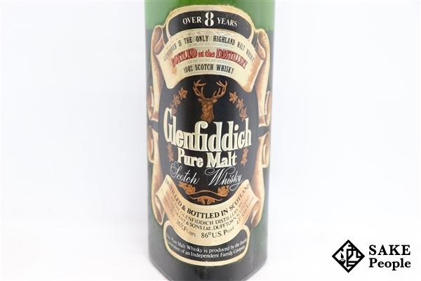 ◇注目! グレンフィデック ピュアモルト 8年 750ml 43% 箱 スコッチ ピュアモルト 8年 グレンフィディック 1円～★古酒★グレンフィディック 箱 SHOP