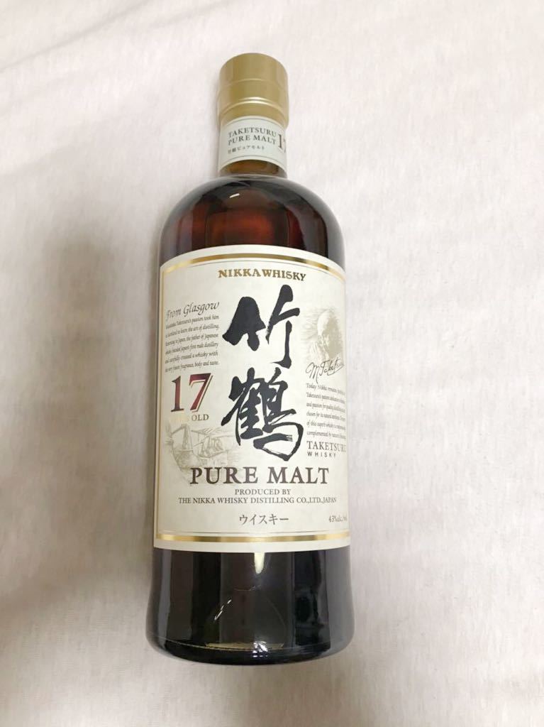ニッカ 竹鶴 NIKKA 700ml 17年 ピュアモルト 竹鶴17年 0 ウイスキー アルコール お酒 ピュア 旧ボトル : 箱付 高級酒