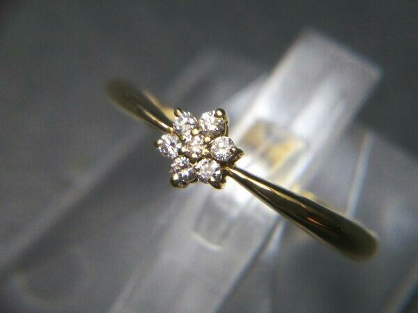 【新品仕上済み】【K18】 ダイヤモンド 0.06ct リング 指輪 8号 アクセサリー ジュエリー 貴金属 中古