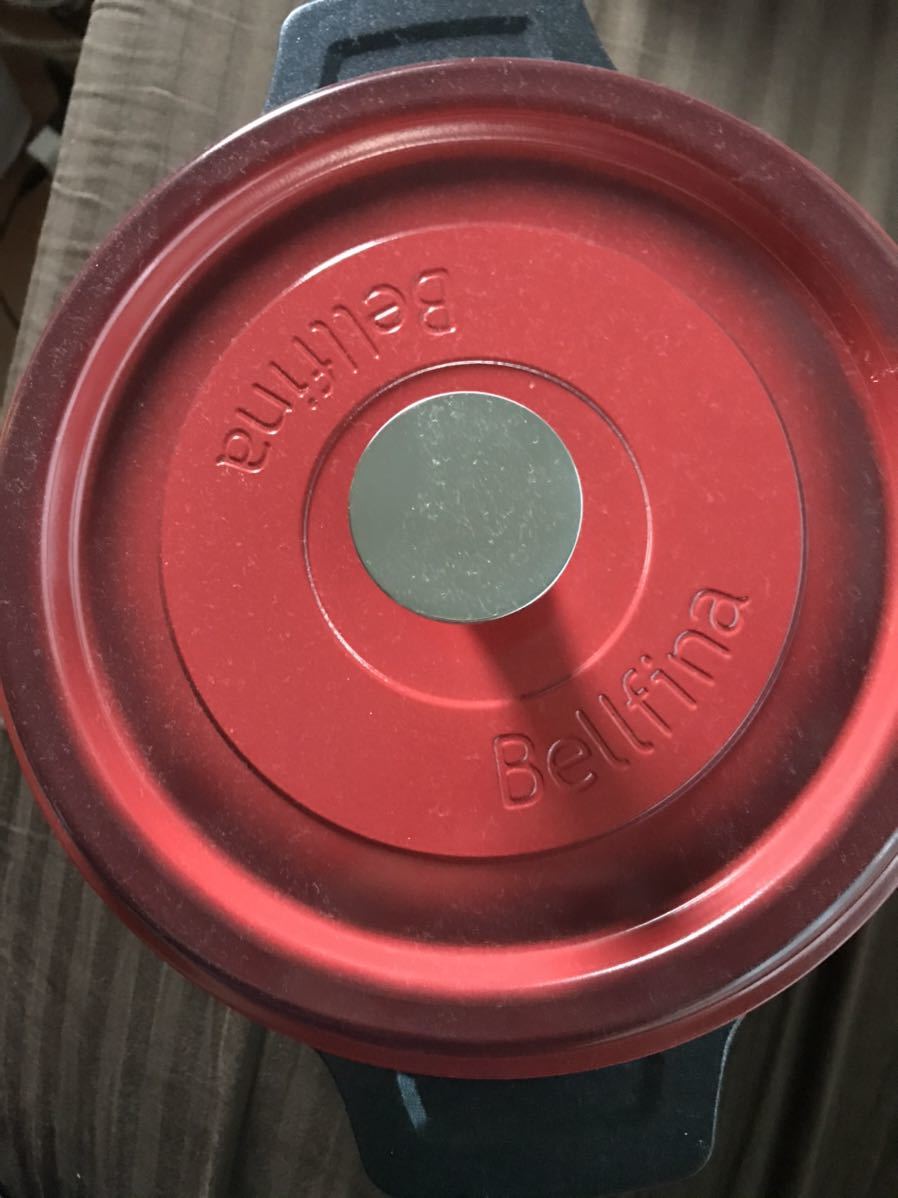 Bellfina 無水調理鍋 無水鍋　無水調理　料理本　22cm 赤_2