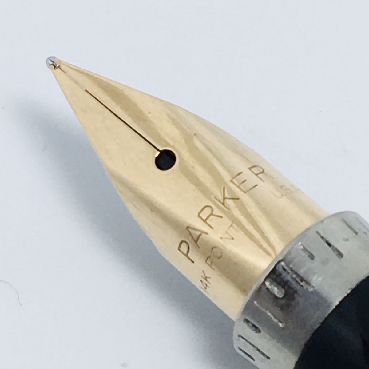 PARKER 万年筆 ペン先14K XF ゴールド軸 PARKER パーカー 万年筆 ペン先 14K XF 美品クラス ゴールドカラー