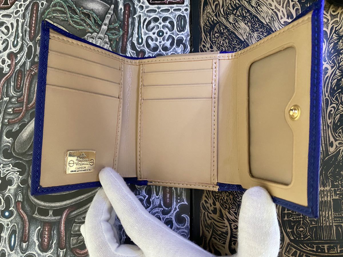 新品未使用】ヴィヴィアンウエストウッド 財布 レディース 青 ミニ財布