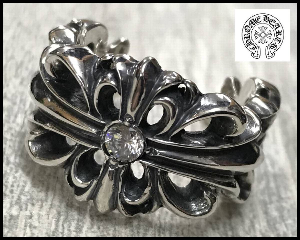 CHROME HEARTS クロムハーツ CH SILVER シルバー 925 DBL FLORAL CROSS