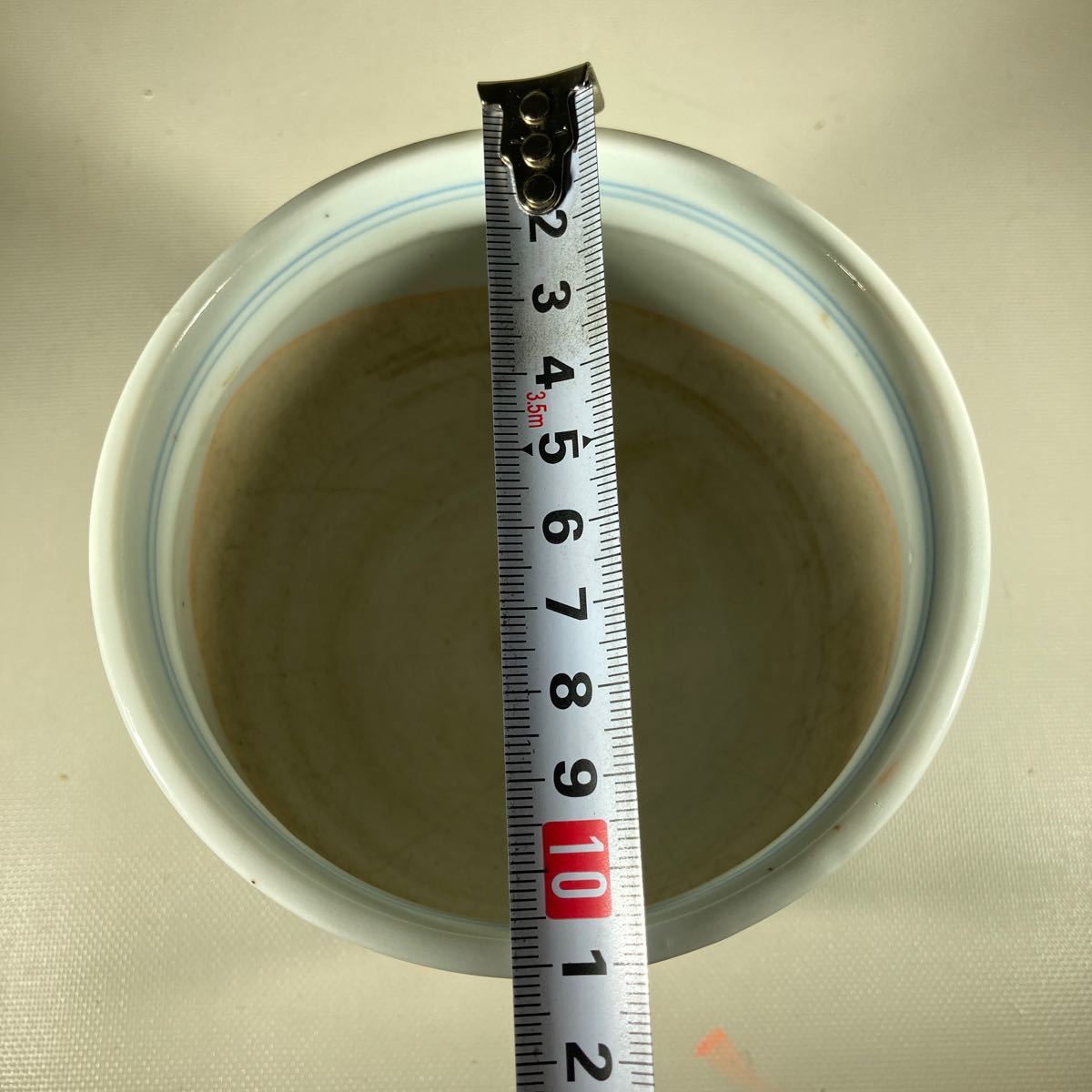 古伊万里 太明成化年製 染付 大皿 骨董 輪花型楕円変形