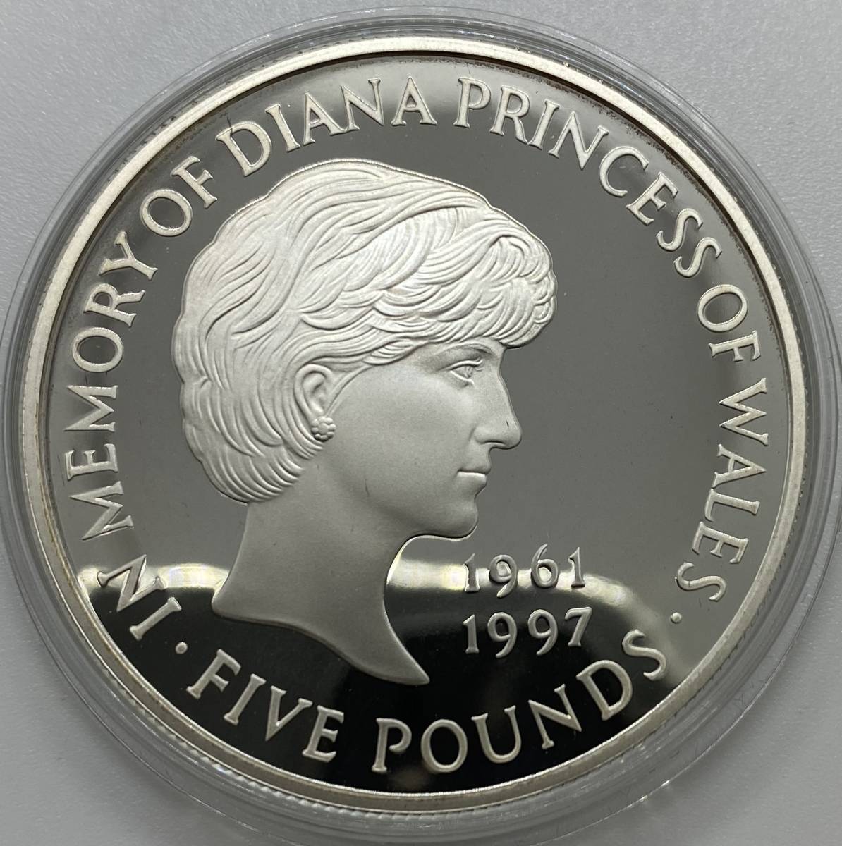 イギリス 1999年 5ポンド銀貨 ダイアナ プルーフ オリジナルケース COA付き