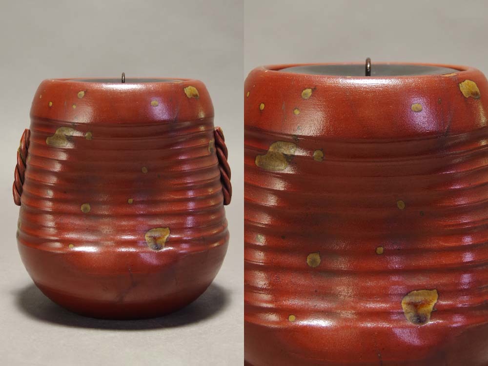 古備前耳付水指古陶細工水器焼成美色名品茶陶茶器茶道具煎茶道具茶人