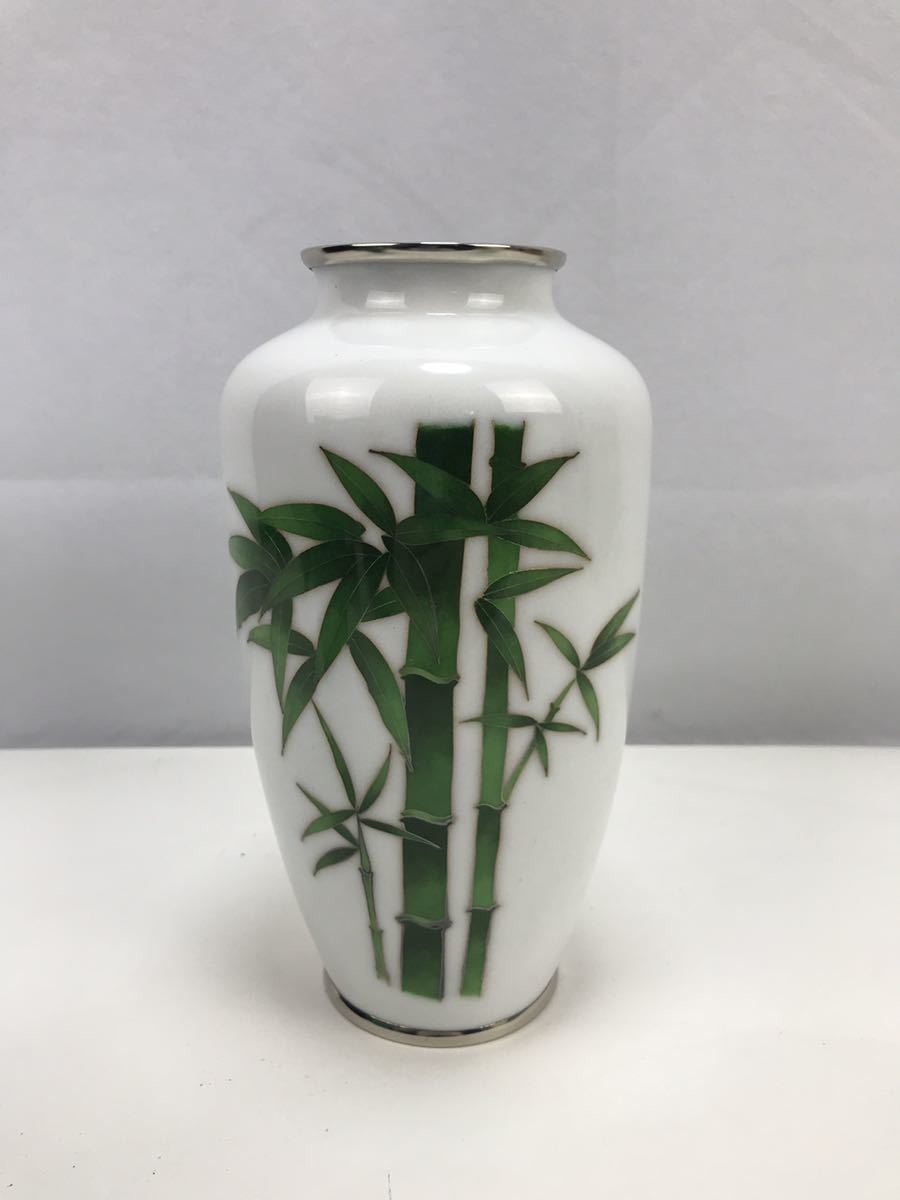 七宝焼き 花瓶 6点セット 七宝焼 花瓶 花器 花図柄 番5440
