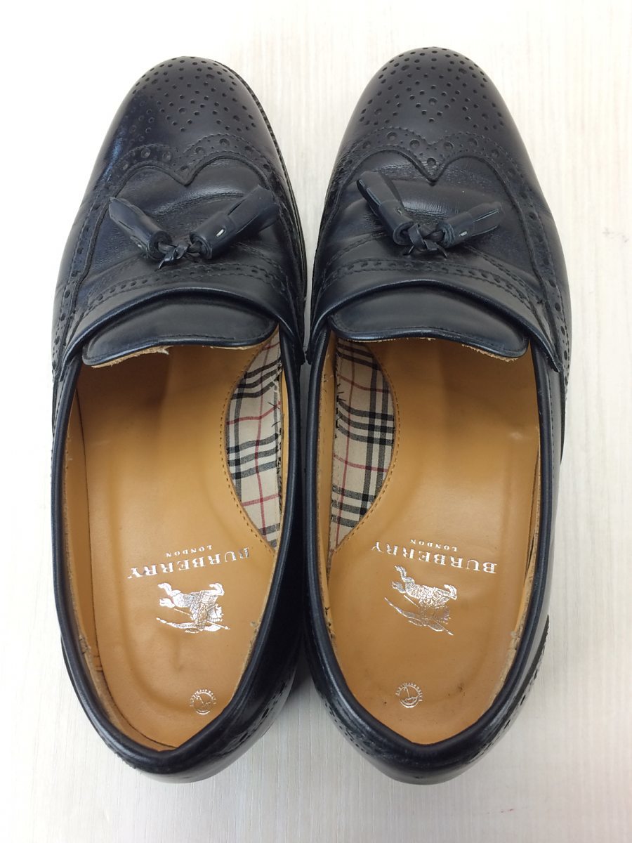 BURBERRY LONDON タッセルローファー/24.5cm/BLK/バーバリーロンドン 
