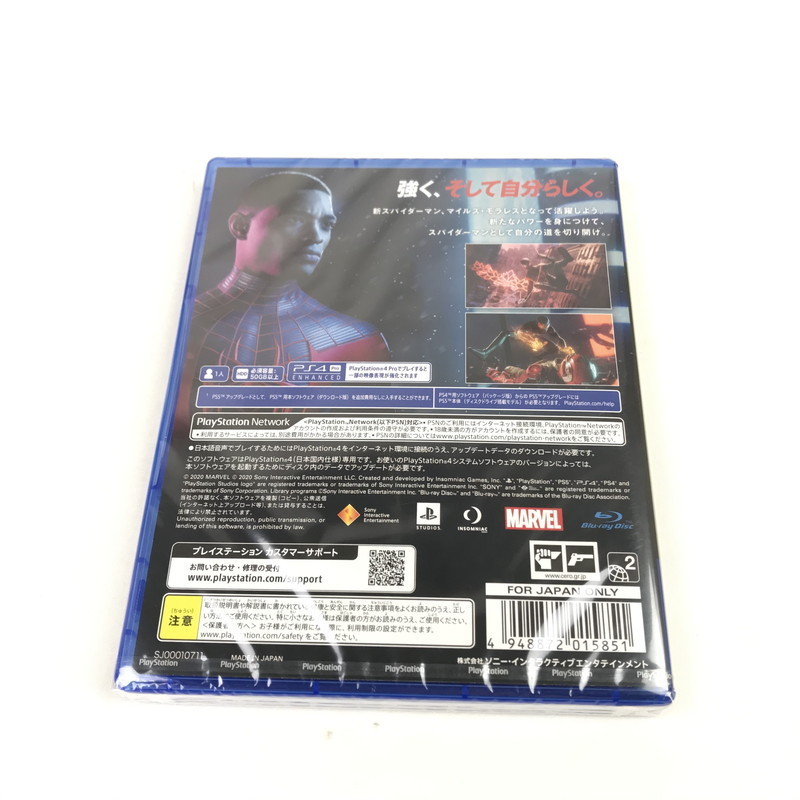 【未使用品】 PS4 ソフト SPIDER-MAN スパイダーマン MILES MARALES マイルズ・モラレス　　 【27-201116-RM-12-FUZ】