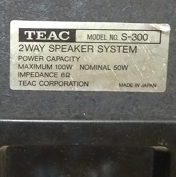 ティアック TEAC S-300 同軸2ウェイスピーカー_4