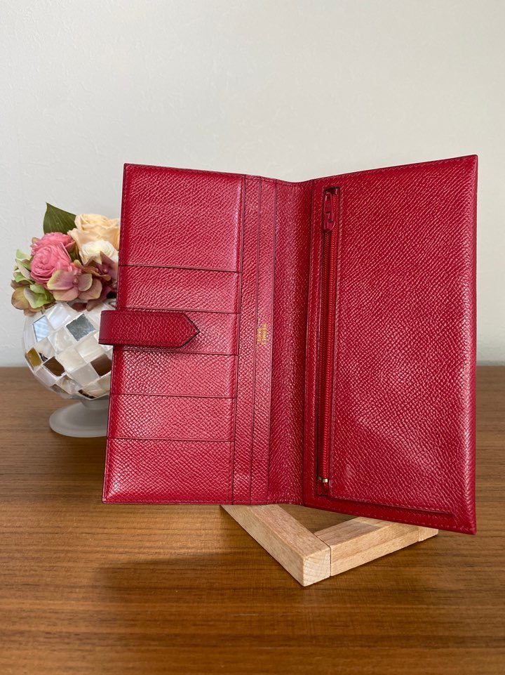 1円スタート！ 極美品 HERMES エルメス ベアンクラシック レッド 刻印