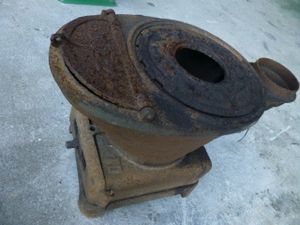希少 当時物 鋳物 KAMADA STOVE カマダストーブ 石炭 薪 拒ん コークス 