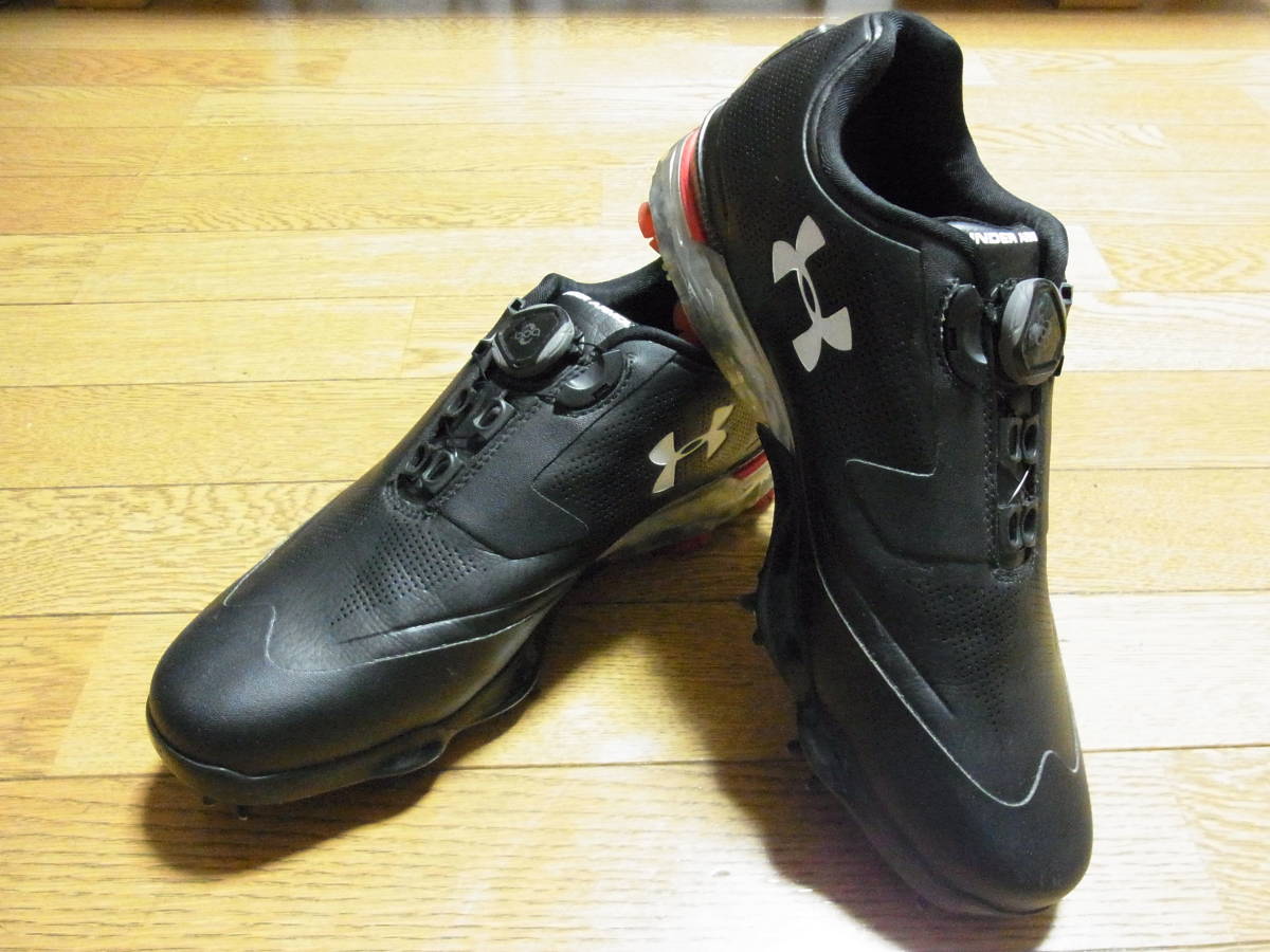  UNDER ARMOUR アンダーアーマー boa ゴルフメンズシューズ 26.5cm 黒(26.5cm)｜売買されたオークション情報、yahooの商品情報をアーカイブ公開 - オークファン 26.5cm
