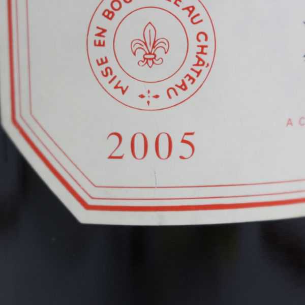【安い，定番】 ☆CHATEAU LYNCH BAGES（シャトー ランシュ バージュ）2005 13％ 750ml ※ラベル破れ S20K120012