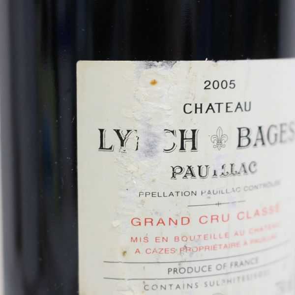 【安い，定番】 ☆CHATEAU LYNCH BAGES（シャトー ランシュ バージュ）2005 13％ 750ml ※ラベル破れ S20K120012